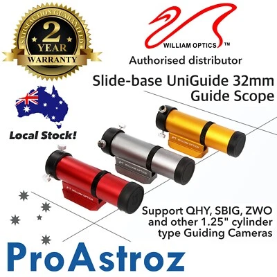 William Optics Slide-base UniGuide 32mm Guide Scope for QHY, SBIG, ZWO cameras - Image 1 of 4