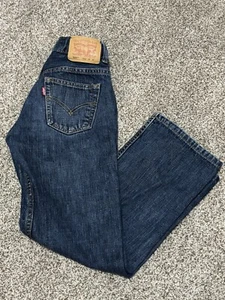 Levis 505 Boys Size 10 Reg Medium Blue Denim Jeans 25 X 25 EUC - Picture 1 of 24