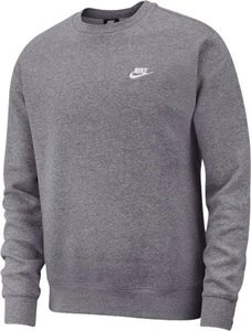 Nike Club Nike Fleece Charcoal Heather Sweatshirt Crewneck BV2662-071 4XL - Picture 1 of 4