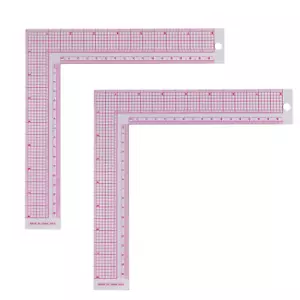2 Pcs Plastic Sewing Ruler, L Shaped 90 Degree Curve Ruler Sewing Measure Tailor - Picture 1 of 6