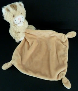 93 DOUDOU PELUCHE TEX BABY TIGRE CHAT BEBE MOUCHOIR MARRON BLANC BEIGE ETAT NEUF - Picture 1 of 6
