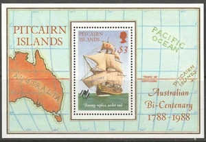 PITCAIRN ISLANDS 1988 AUSTRALIA BICENTENARY - SOUVENIR SHEET - Picture 1 of 2