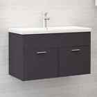 Vidaxl Sink Cabinet Grey 80x38.5x46 Cm Chipboard Popular