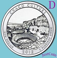 2012-D CHACO CULTURE PARK (NEW MEXICO) QUARTER ATB FROM UNCIRCULATED MINT ROLL