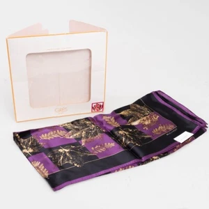 Vintage Echo 100% Silk Scarf Japanese Hand Printed Large in Original Packaging - Picture 1 of 4