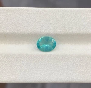 1.71 ct Luster Blue Green / Paraiba Huge / Natural Apatite - Oval 9x7 Video !! - Picture 1 of 2