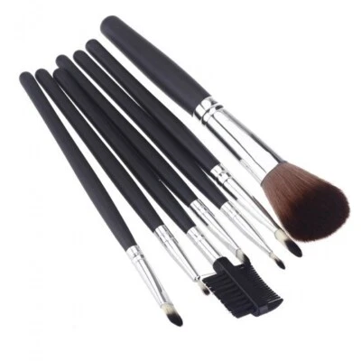 LCS 7 Stück Make Up Pinsel Set Kabuki Foundation Lidschatten Kontur Rouge Augenbrauen UK