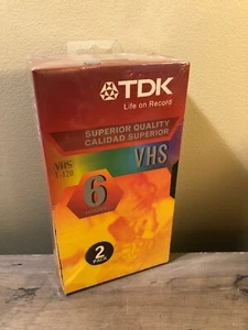 TDK VHS T-120 Videoband 2er-Packung neu versiegelt leer Calidad Superior - Bild 1 von 6