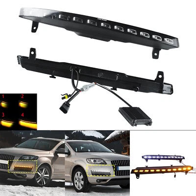 2x Tagfahrlicht + Laufblinker für Audi Q7 2010-2015 OE: 4L0953041D,4L0953042D - Bild 1 von 4