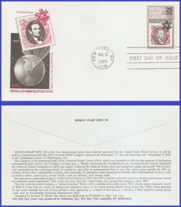 USA4 #2410 U/A ARTMASTER FDC World Stamp Expo 89 - Bild 1 von 1