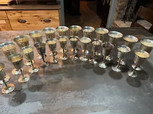Silver Plated Goblet set of 24 - Picture 1 of 6