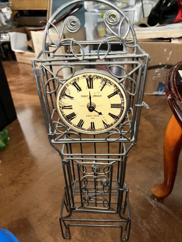 Vintage Poirot & Germain Saint Croix Pairs Wire Cage Clock Cover