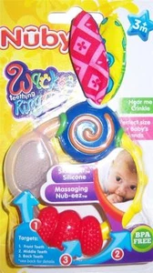 Nuby Wacky Teething Ring, Baby Shower, Diaper Cake, BPA Free, 3+ Months * - Picture 1 of 1