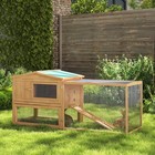 Rabbit Hutch, Wooden Guinea Pig Hutch 2 Tier with Run for Outdoor Garden