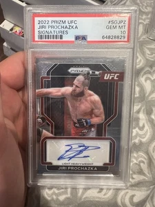 2022 Panini UFC Prizm Jiri Prochazka Base Auto PSA 10 - Picture 1 of 4