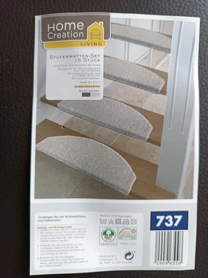 15 x Stufenmatte Treppenmatte Teppich Treppenschutz Stufenmatte braun beige - Bild 1 von 4