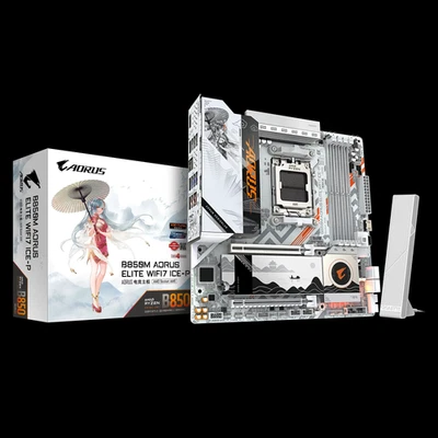 Gigabyte B850M AORUS ELITE WIFI7 ICE-P AM5 AMD Ryzen 9/8/7000 Series Processors. - Image 1 of 4