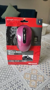 Very Rare* Sealed Microsoft 1383 1496 Wireless Mobile Mouse 4000 - Ruby Pink - Picture 1 of 6