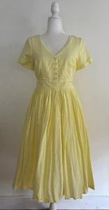 Vestido Modcloth 100% algodón manga corta talla 6 - Imagen 1 de 8