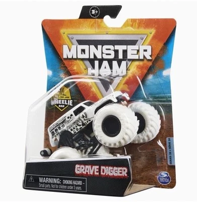 Grave Digger Monster Jam - Max Contrast - VHTF Wheelie Bar Spin Master Truck новый в коробке - Изображение 1 из 4