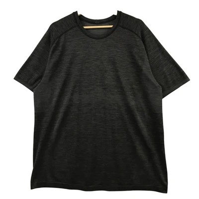 Camisa masculina LULULEMON XXL cinza metal ventilação tecnologia manga curta - Imagem 1 de 4