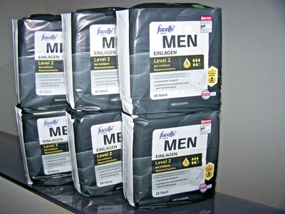 🔝​ 6 x 10 Einlagen | facelle diskret MEN Einlagen Level 2 Saugstärke 5 🔝​