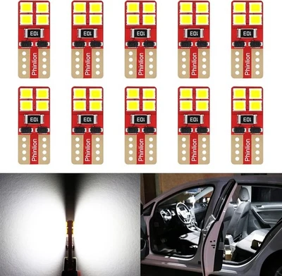 PHINLION 194 LED Light Bulb 6000K White, Super Bright 168 2825 W5W T10 White  - Image 1 of 4