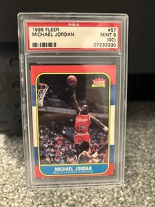 1986-87 Fleer - Michael Jordan #57 (RC) PSA 9 (OC) - Picture 1 of 2