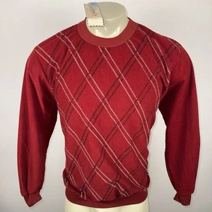 Vintage 70s 80s Velour Shirt Mens Disco Hippy Mod MCM Deadstock New NOS Large - Picture 1 of 12