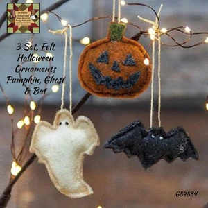 Halloween Felt Ornaments 3/Set - Picture 1 of 3