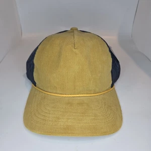 Richardson 930 Mens Gold Navy Troutdale Corduroy Trucker Hat Cap - Picture 1 of 7