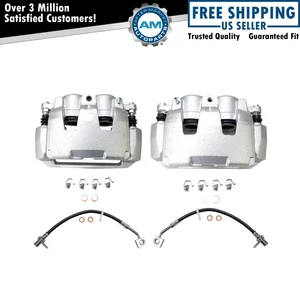 Front Brake Caliper & Hose Set Fits 2009-2010 Dodge Ram 1500 2011-2018 Ram 1500 - Picture 1 of 12