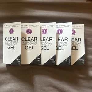 5x Sephora Clear Brow Gel - .06 oz / 2 m -) Mini Eyebrow Lightweight Travel NIB - Picture 1 of 3