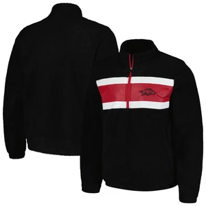 Men's G-III Sports by Carl Banks Black Arkansas Razorbacks Pinch Runner Half-Zip - Bild 1 von 5