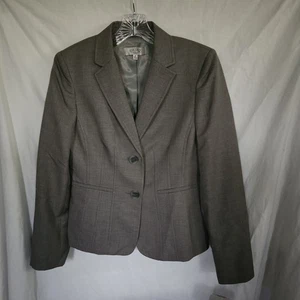 Blazer Kasper Nuevo con Etiquetas Gris 2 Botones Muesca Cuello Carrera Oficina Mujer’s Talla 8 - Imagen 1 de 5