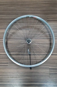 Shimano DEORE XT FH-M737 Hub 26" Mavic F519 Silver Rim Bike Rear Wheel Retro MTB - Picture 1 of 24