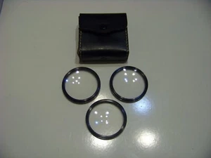 3 lentes de primer plano recubiertos Vivitar vintage 49 mm n.º 1 n.º 2 n.º 3 en estuche fotografía - Imagen 1 de 3