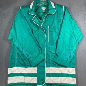 Vtg Lavon Retro Jacket Sz Medium Color Block Design Cheerful Corp grannycore - Picture 1 of 7