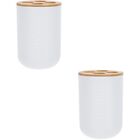 Set of 2 Supplies Toothbrush Holder Cup Bathroom Acessories