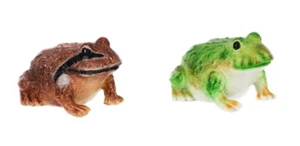 Ganz Sitting Frog Figurine Pick Brown or Green Frog 3 1/4" x 2 1/2" - Picture 1 of 16