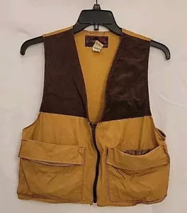 Vintage Vest Golden Retriever Hunting Bullet Shotgun Duck Hunt Back Flap Size M - Picture 1 of 9