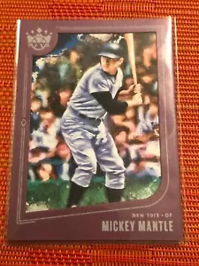 2019 Panini Diamond Kings Mickey Mantle Plum Frame Border Grey NY Yankees - Picture 1 of 2