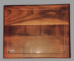 Wooden Photograph/Certificate Rectangle Plaque Solid Plastic Cover 13"x 10.5" - Picture 1 of 3
