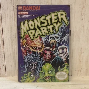Monster Party Poster Metal Sign NES Nintendo Bandai Swamp Thing Dracula Bigfoot - Picture 1 of 1