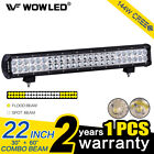 WOWLED 22" 144W CREE LED Spot Flood Combo Offroad Driving Work Fog Car Lights