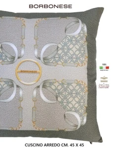 BORBONESE CUSCINO CM. 45 X 45 CHIUSURA CON ZIP DOUBLE FACE SFODERABILE - Imagen 1 de 10