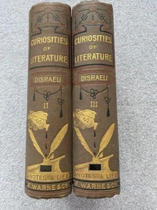 Antique Curiosities Of Literature 1766-1884 Benjamin Disraeli Volumes II and III - Picture 1 of 3