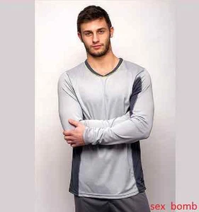 Sexy Maglia Palestra Microfibra Traspirante Grigia Manica Lunga Tag. L Fashion - Foto 1 di 3