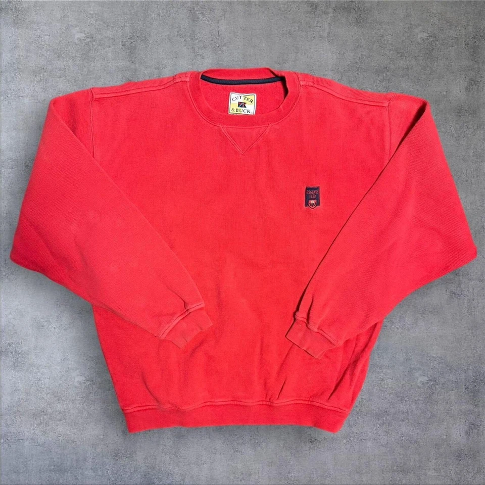 Vintage 90s Cutter and Buck red crewneck sweatshirt golf large  - Image 1 of 4