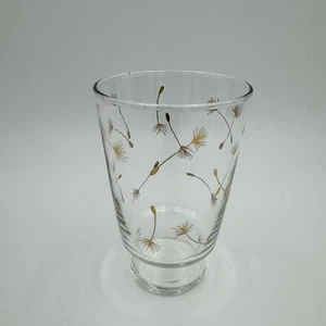 Vtg. 1962 Libbey “Windblown” Gold Dandelion Seeds Stackable Beverage Glass 12oz - Picture 1 of 9